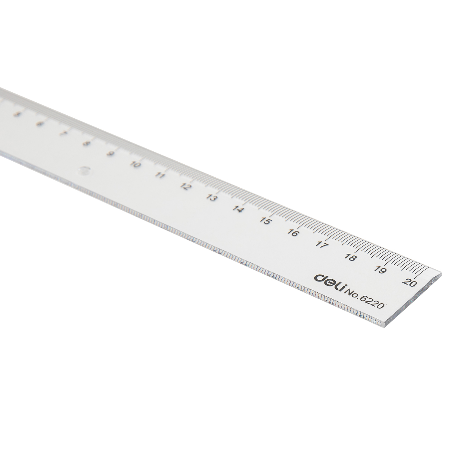 Thước thẳng Deli E6220 - Nhựa trong suốt giúp căn chỉnh lề chính xác - Ảnh 2
