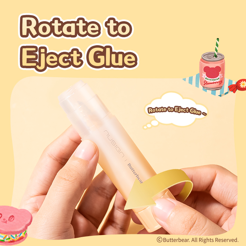 Hồ khô Gấu Bơ Deli NS147-B - Thiết kế Gấu Bơ dễ thương keo dính chắc - Ảnh 4