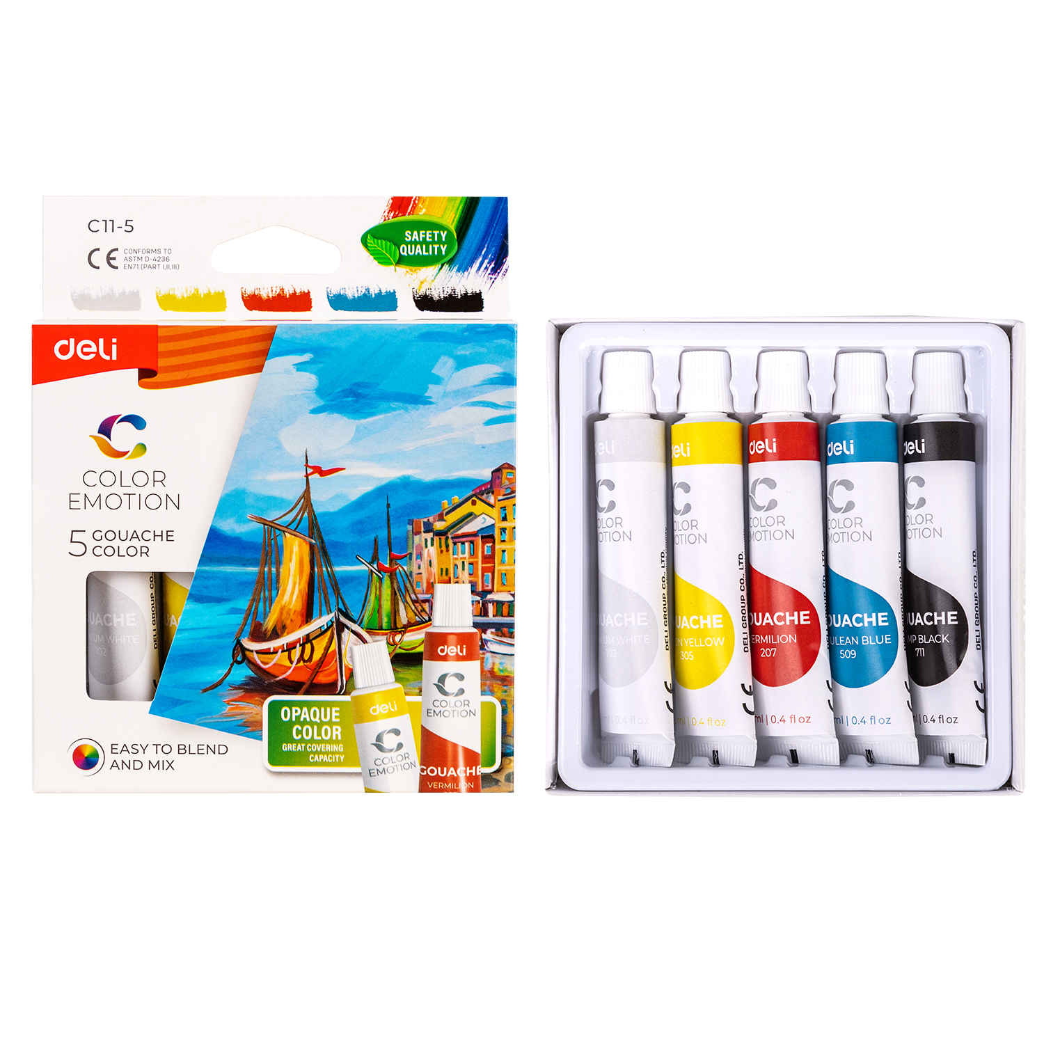 Màu Gouache Deli EC11 - Màu sắc rực rỡ độ che phủ cao - Ảnh 2