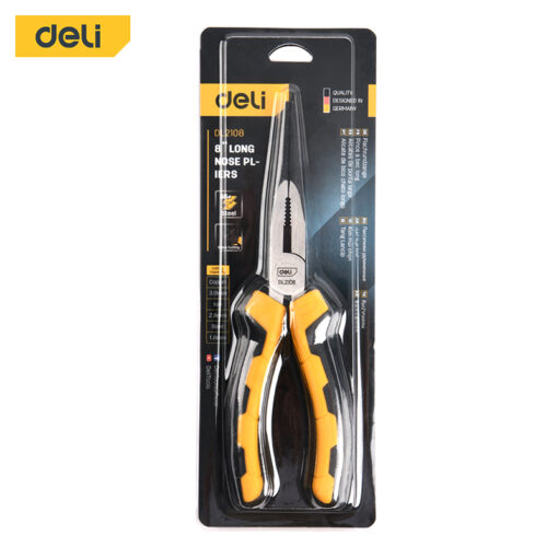 Kìm mũi nhọn Deli EDL2108 - Mũi kìm dài kẹp linh kiện trong góc hẹp dễ dàng