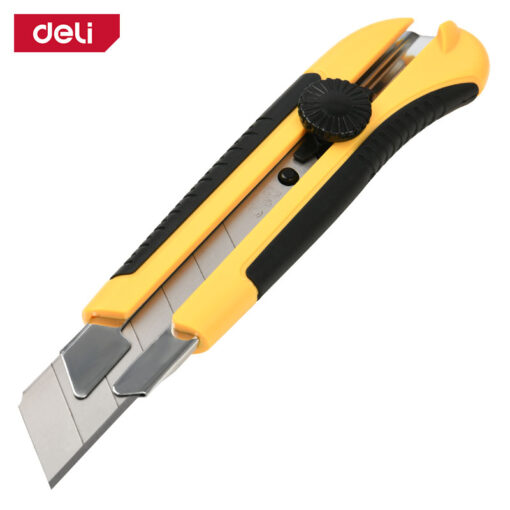 Dao rọc giấy hạng nặng Deli EDL0035 - Bản lớn cứng cáp cắt vật liệu dày không rung lắc