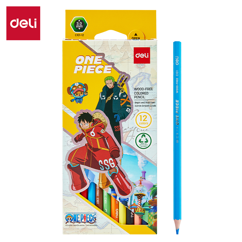 Bút chì màu One Piece Deli EC101 - Hình ảnh One Piece ấn tượng khơi nguồn cảm hứng - Ảnh 2